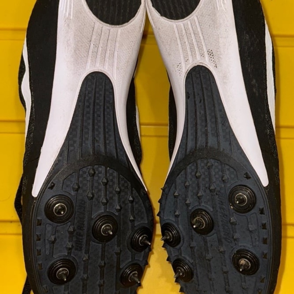 Nike Rival m multi use black and white track cleats size 10 - Picture 3 of 4